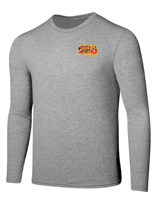 Seriously Soft Light Heathered Grey Long Sleeve T-Shirt w/Totally Smashed Logo