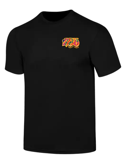 Simply Soft Black 4.5oz  Poly/Combed Ring Spun Cotton T-Shirt w/Totally Smashed Logo