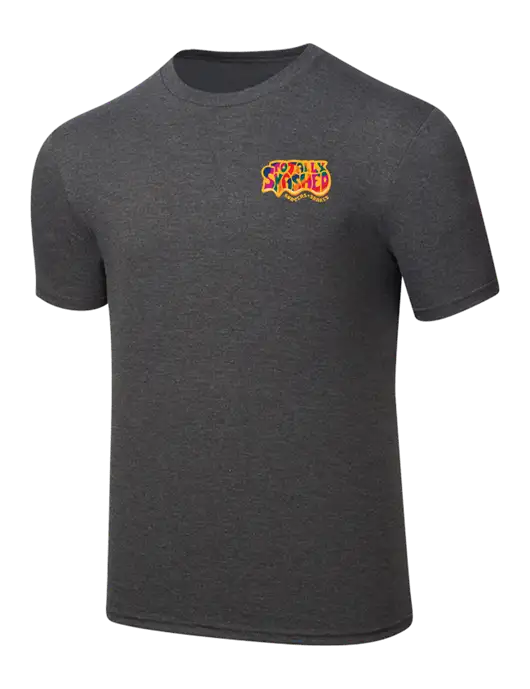 Simply Soft Heathered Charcoal 4.5oz  Poly/Combed Ring Spun Cotton T-Shirt w/Totally Smashed Logo