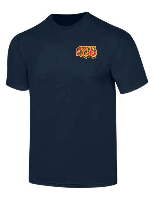 Simply Soft Navy 4.5oz  Poly/Combed Ring Spun Cotton T-Shirt w/Totally Smashed Logo