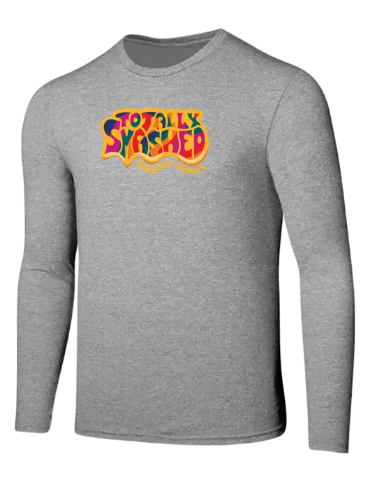 Seriously Soft Light Heathered Grey Long Sleeve T-Shirt w/Totally Smashed Logo