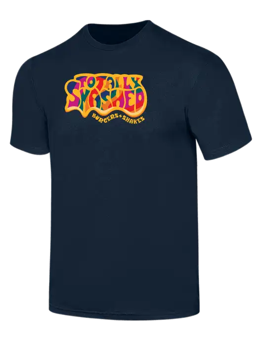 Simply Soft Navy 4.5oz  Poly/Combed Ring Spun Cotton T-Shirt w/Totally Smashed Logo