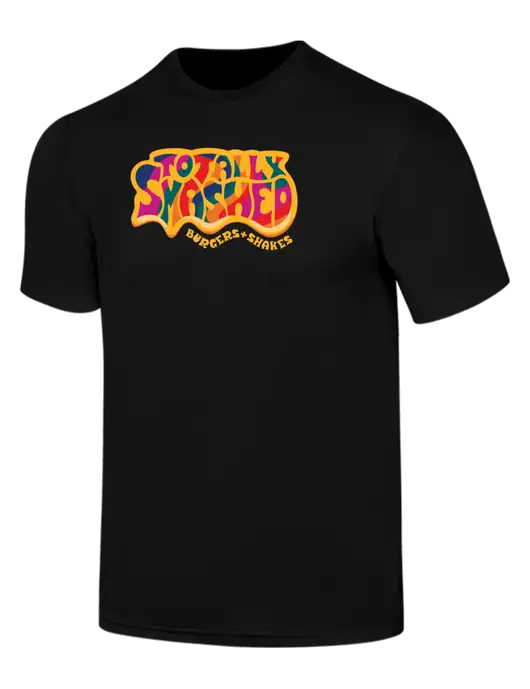 Simply Soft Black 4.5oz  Poly/Combed Ring Spun Cotton T-Shirt w/Totally Smashed Logo