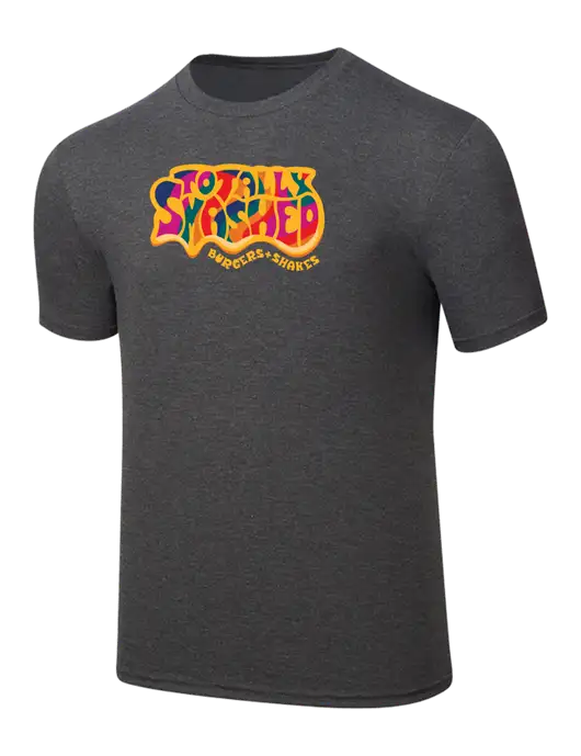 Simply Soft Heathered Charcoal 4.5oz  Poly/Combed Ring Spun Cotton T-Shirt w/Totally Smashed Logo