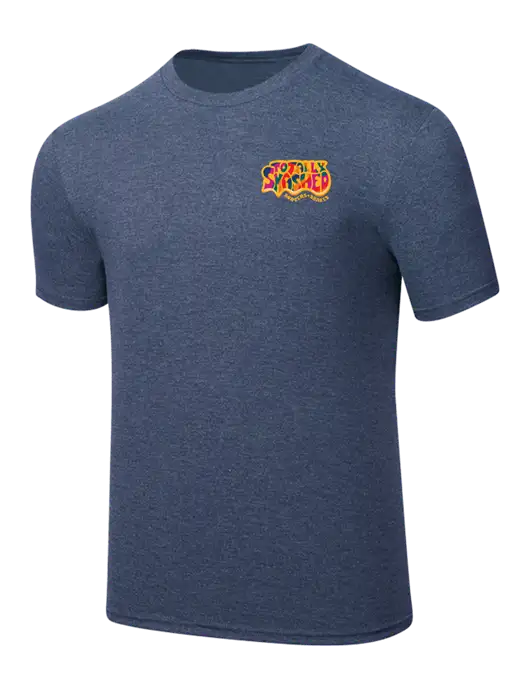 Simply Soft Navy Frost 4.5oz  Poly/Combed Ring Spun Cotton T-Shirt w/Totally Smashed Logo