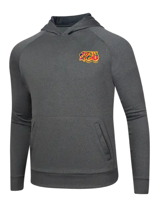 Tech Graphite Heather Fleece Hooded Sweatshirt w/Totally Smashed Logo