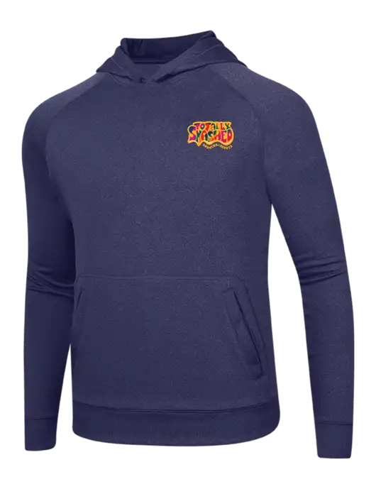 Tech True Navy Fleece Hooded Sweatshirt w/Totally Smashed Logo