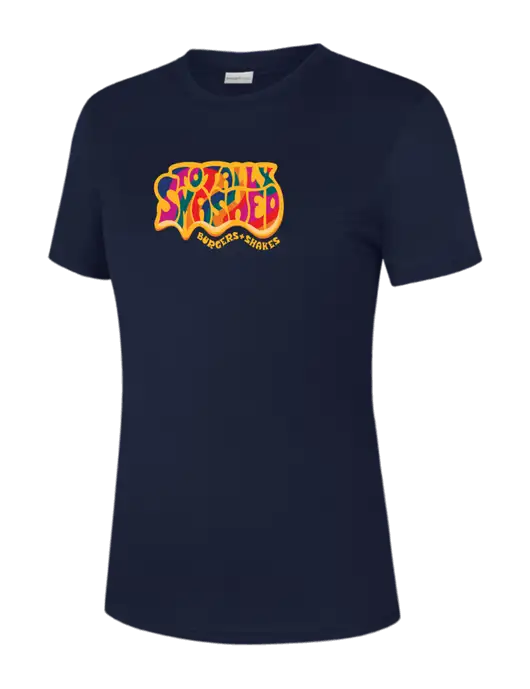 Womens Navy PosiCharge Competitor Tee w/Totally Smashed Logo