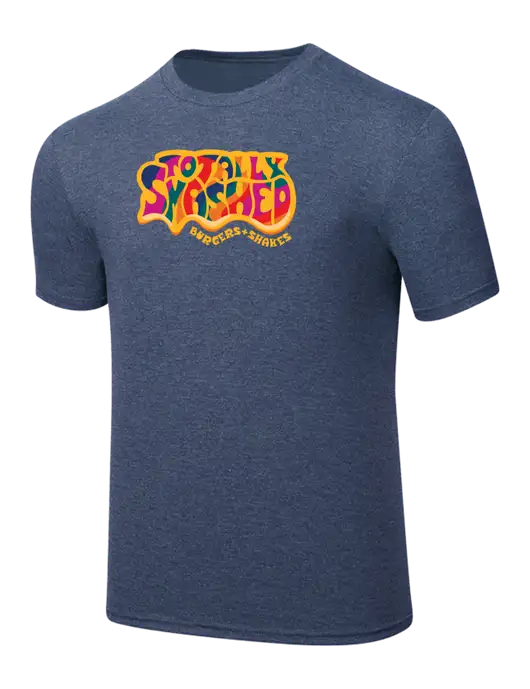Simply Soft Navy Frost 4.5oz  Poly/Combed Ring Spun Cotton T-Shirt w/Totally Smashed Logo