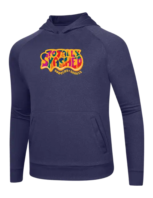 Tech True Navy Fleece Hooded Sweatshirt w/Totally Smashed Logo