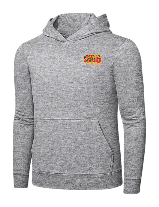 Light Grey Heather 7.8 oz Ring Spun Hooded Sweatshirt w/Totally Smashed Logo