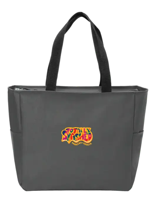 Everyday Charcoal Zip Tote Dark w/Totally Smashed Logo