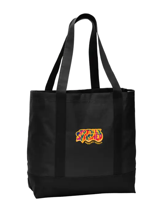 Carryall Black/Black Day Tote w/Totally Smashed Logo