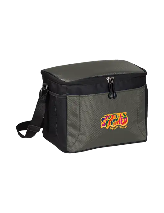 12 Can Grey/Black Cube Cooler w/Totally Smashed Logo