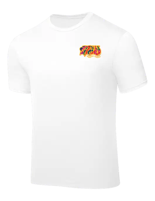 White PosiCharge Competitor Tee w/Totally Smashed Logo