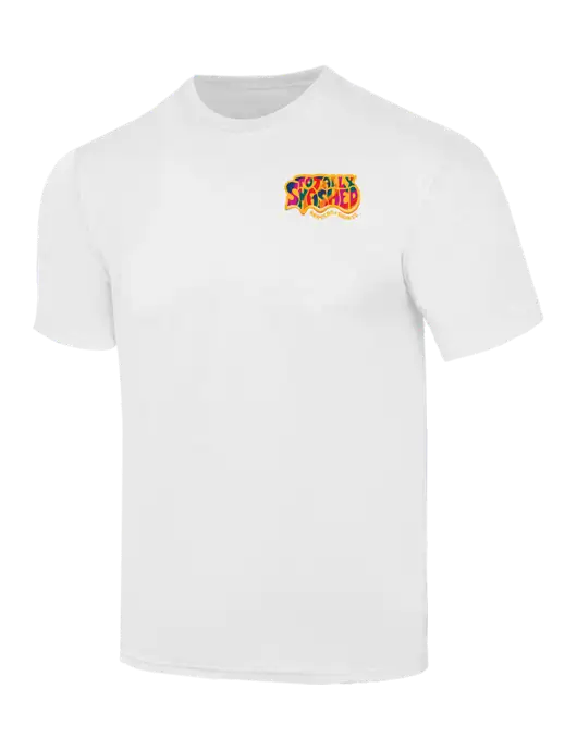 Simply Soft White 4.5oz  Poly/Combed Ring Spun Cotton T-Shirt w/Totally Smashed Logo