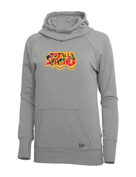 New Era Shadow Grey Heather Womens Tri-Blend Fleece Pullover Hoodie w/Totally Smashed Logo