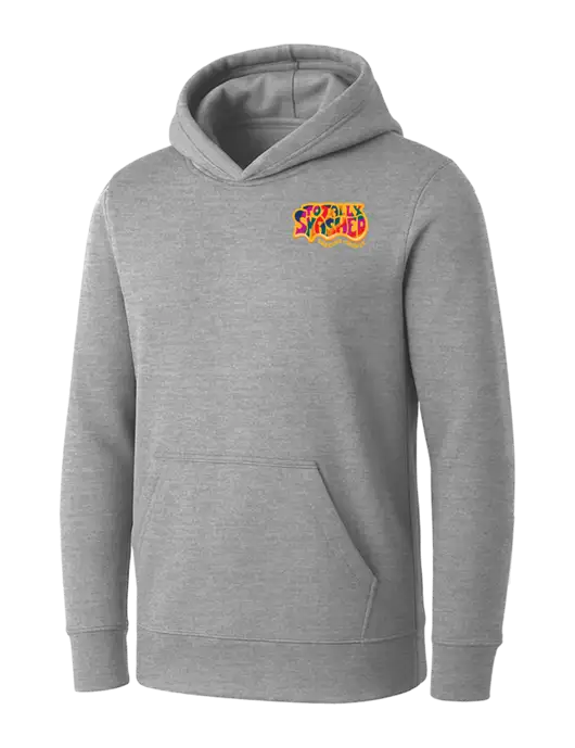Womens Light Grey Heather Core Fleece Pullover Hooded Sweatshirt w/Totally Smashed Logo