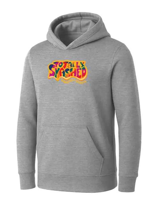 Womens Light Grey Heather Core Fleece Pullover Hooded Sweatshirt w/Totally Smashed Logo