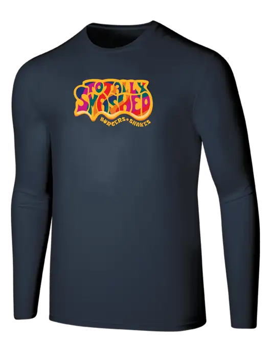 Seriously Soft Navy Long Sleeve T-Shirt w/Totally Smashed Logo