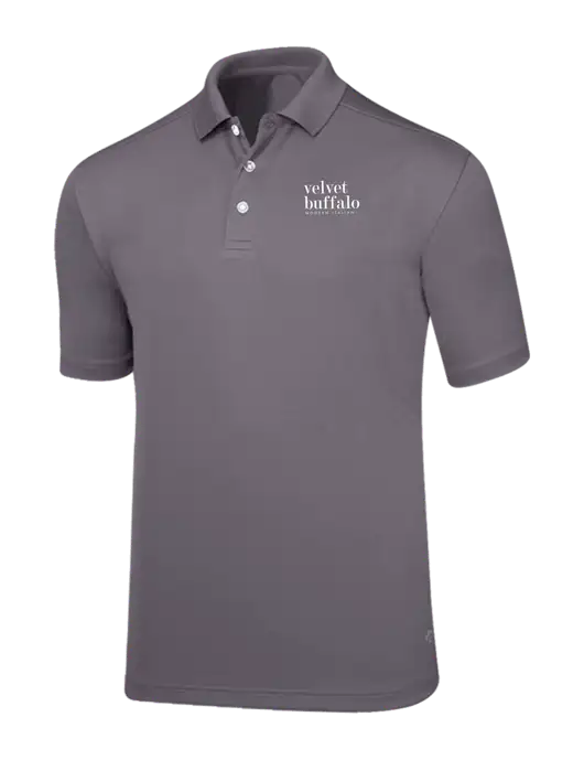 Callaway Core Medium Grey Performance Polo w/Velvet Buffalo Logo