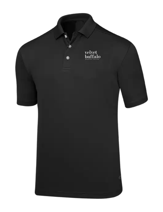 Callaway Core Black Performance Polo w/Velvet Buffalo Logo