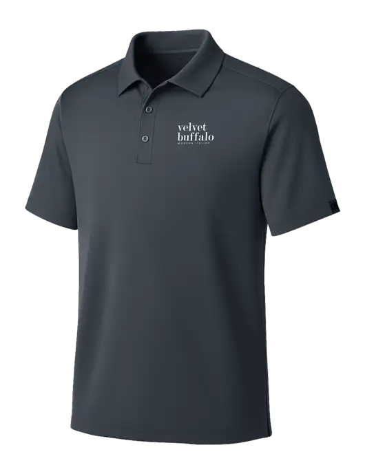 OGIO Dark Grey Framework Polo w/Velvet Buffalo Logo