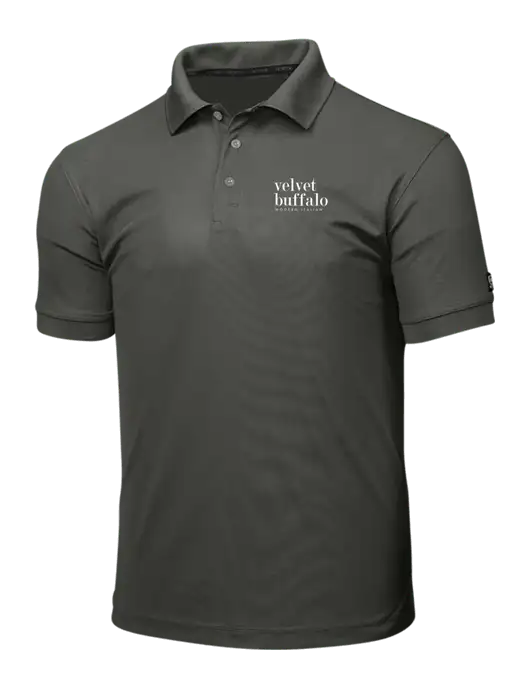 OGIO Medium Grey Caliber 2.0 Polo w/Velvet Buffalo Logo