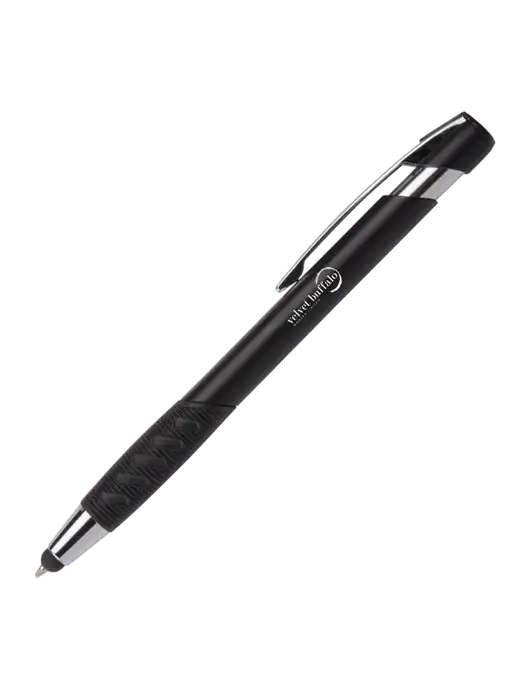 Alize Black Stylus Black Ink Pen w/Velvet Buffalo Logo