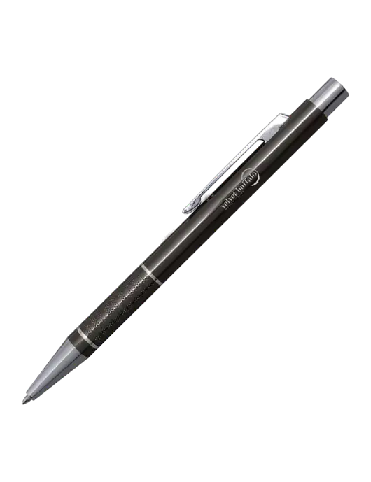 St George Gunmetal Pen - Blue Ink w/Velvet Buffalo Logo