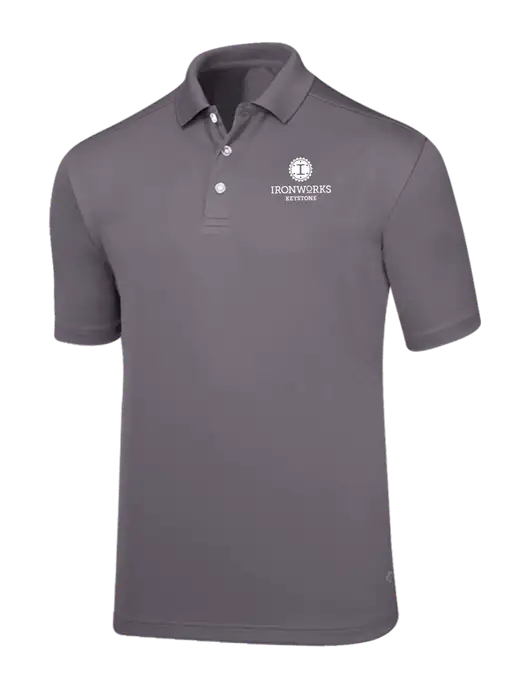 Callaway Core Medium Grey Performance Polo w/Ironworks at Keystone Logo