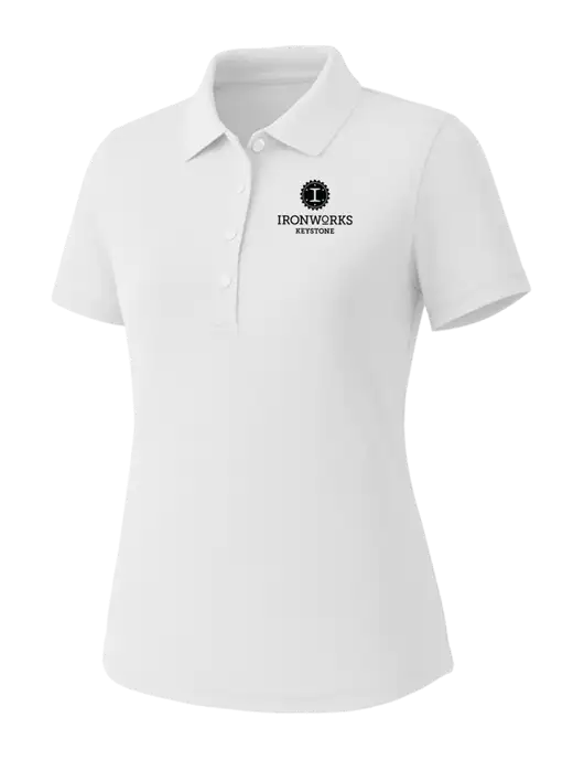 Callaway Womens Core Bright White Performance Polo w/Ironworks at Keystone Logo