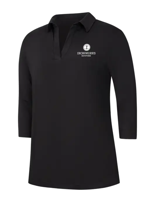 Womens Black Luxe Knit Tunic w/Ironworks at Keystone Logo