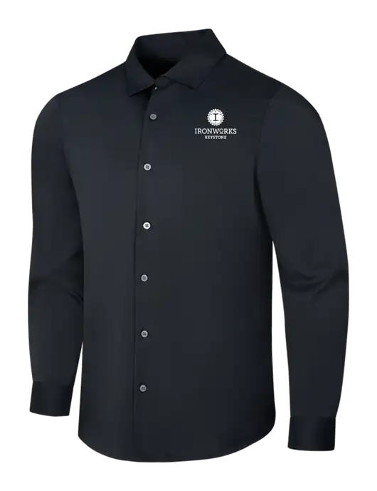 Black City Stretch Shirt w/Ironworks at Keystone Logo