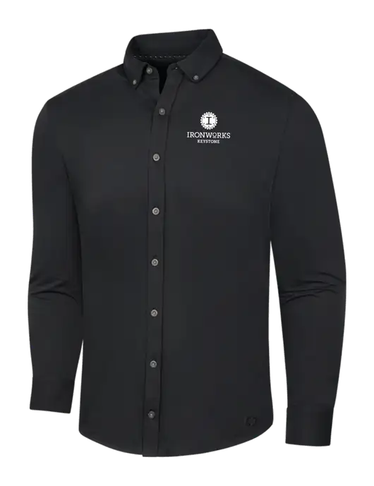 OGIO Blacktop Modern Code Stretch Button-Up Shirt w/Ironworks at Keystone Logo
