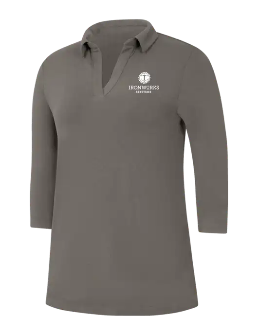 Womens Dark Grey Luxe Knit Tunic w/Ironworks at Keystone Logo