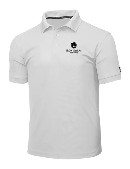 OGIO Bright White Caliber 2.0 Polo w/Ironworks at Keystone Logo