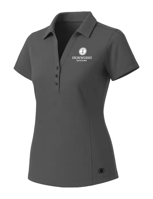 OGIO Womens Medium Grey ONYX Polo w/Ironworks at Keystone Logo