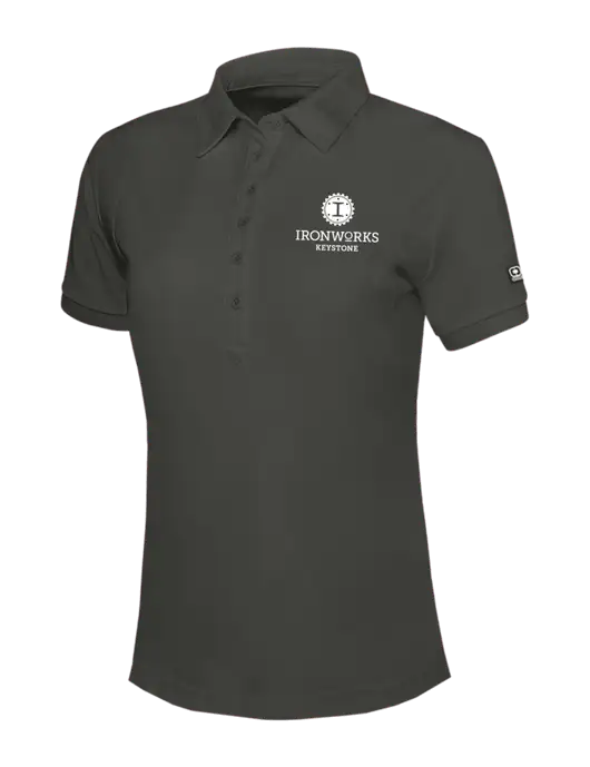 OGIO Womens Dark Grey Jewel Polo w/Ironworks at Keystone Logo