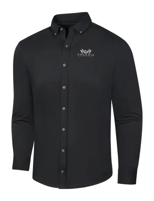 OGIO Blacktop Modern Code Stretch Button-Up Shirt w/Phoenix Building Logo