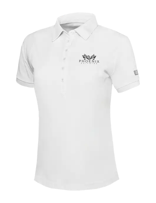 OGIO Womens Bright White Jewel Polo w/Phoenix Building Logo