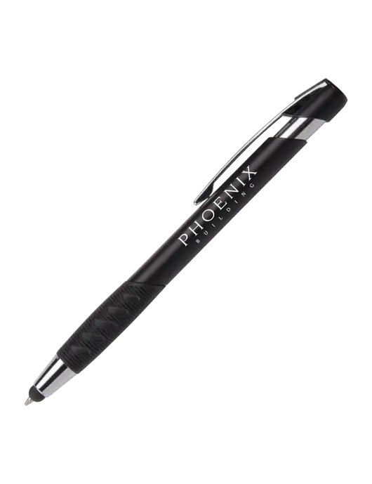 Alize Black Stylus Black Ink Pen w/Phoenix Building Logo