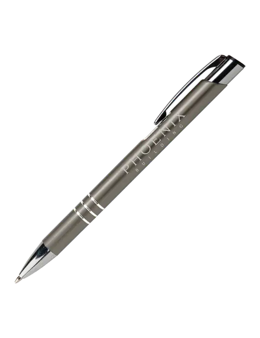 Laurent Gunmetal Pen - Black Ink w/Phoenix Building Logo