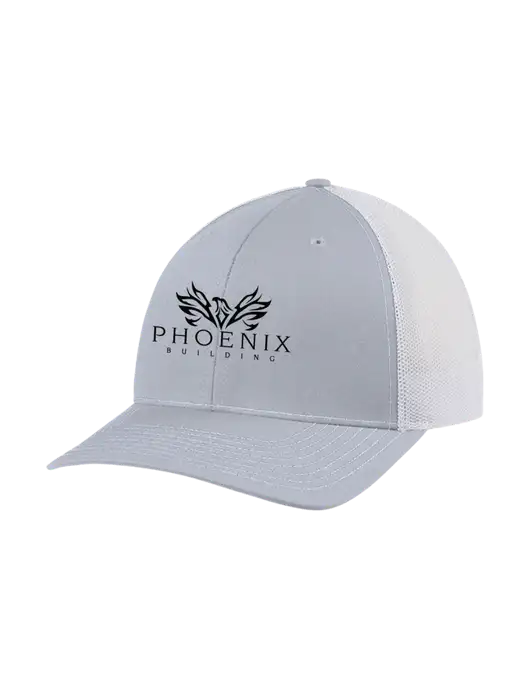 Richardson Adjustable Snapback Original 112 Trucker Cap Light Heather Grey w/White Mesh w/Phoenix Building Logo