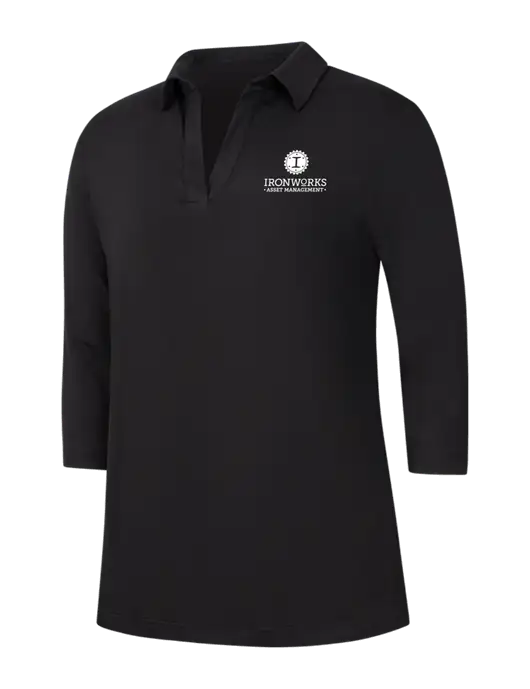 Womens Black Luxe Knit Tunic w/Ironworks Asset Mgmt Logo