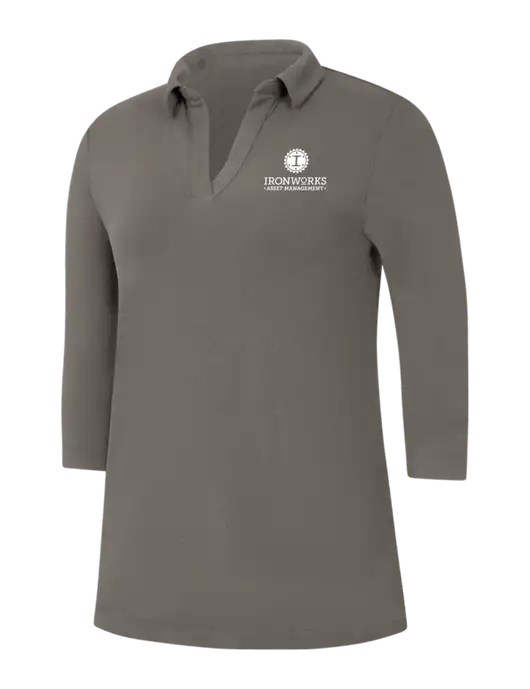 Womens Dark Grey Luxe Knit Tunic w/Ironworks Asset Mgmt Logo