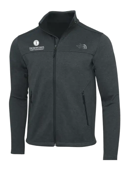 North Face Dark Grey Heather Ridgewall Soft Shell Jacket w/Ironworks Asset Mgmt Logo