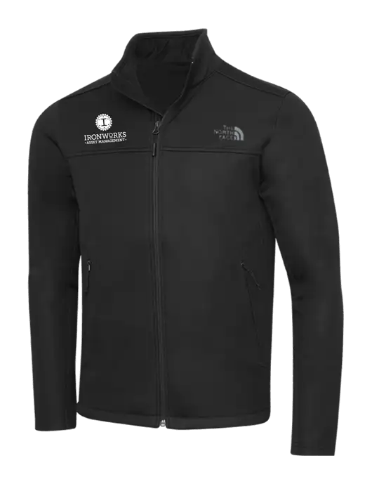 North Face Black Ridgewall Soft Shell Jacket w/Ironworks Asset Mgmt Logo