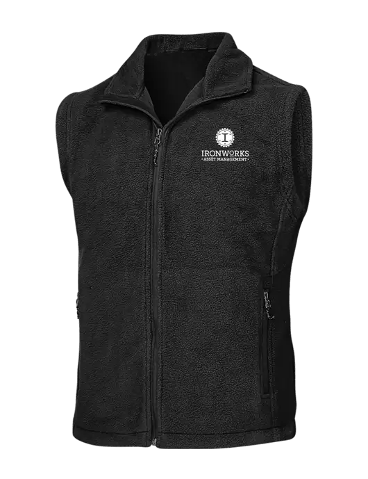 Black Fleece Vest w/Ironworks Asset Mgmt Logo
