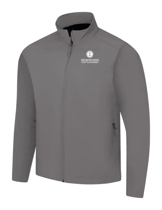 Medium Grey Core Soft Shell Jacket w/Ironworks Asset Mgmt Logo